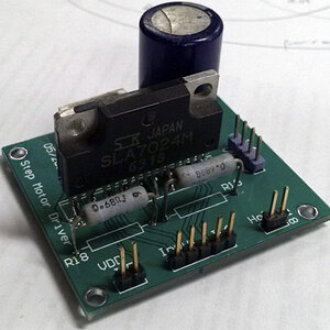 Front view of the stepper motor driver board.