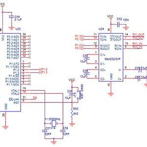 circuit diagram to interface zigbee with 8051