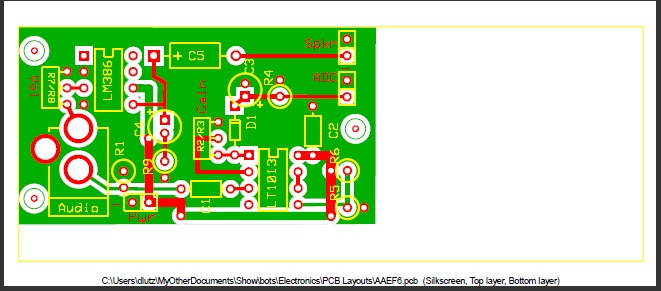 aaef pcb - printed circuit board layout, ordered from ExpressPCB
