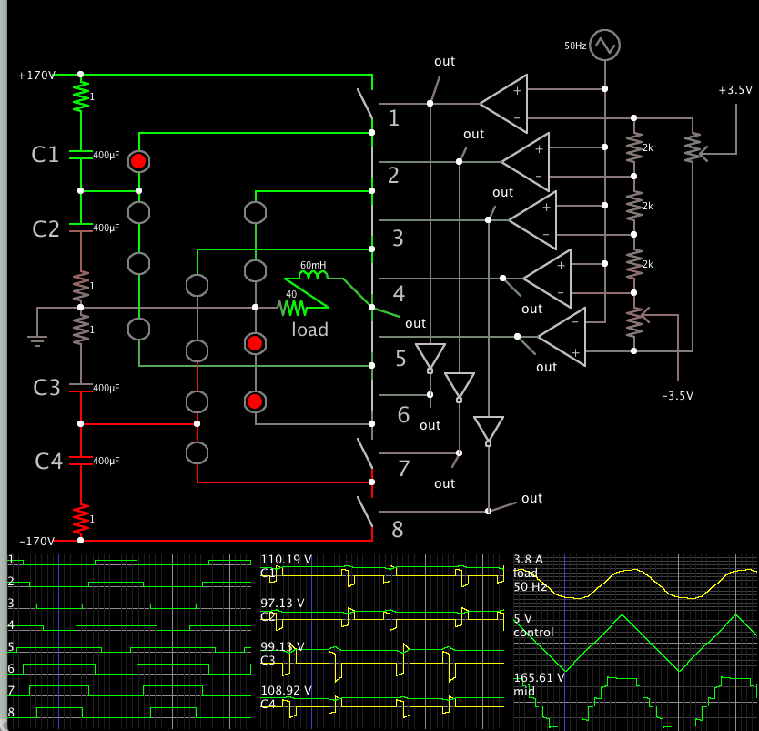 5-level diode-clamped 8 swi op amps inv-gates bipolar 170VAC to LR load.png