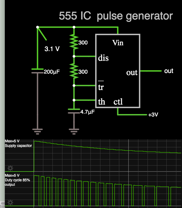 555 IC pulse generator duty cycle increases as supply V drops (3V at pin 5).png