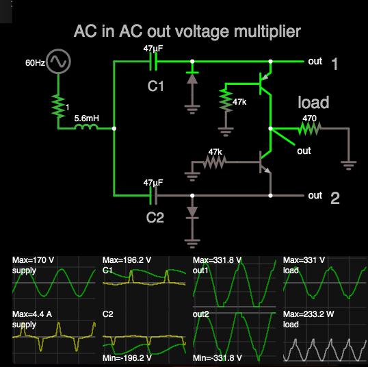 AC in AC out voltage doubler 120V to 220V load 500 mA.png