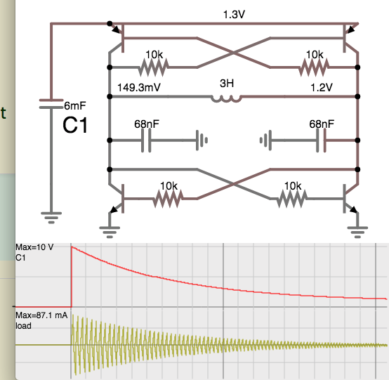 H-bridge powered by cap (10V initial) self-oscill w inductor.png