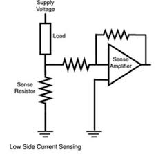 op amp measures voltage across current sensing resistor.jpeg