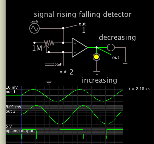 signal rising or falling detector (cycle 1000 sec) op amp 2 led's.png