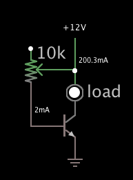 simple NPN limits 12V supply current to LED.png