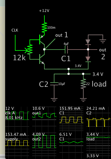 Voltage drop 12v to 3_3 150mA via cap half-bridge two diodes.png