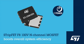 STMicroelectronics releases 100V industrial-grade STripFET F8 transistor with 40% higher figure of merit