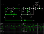 beeper oscillators 1Hz and 2 kHz using 4 invert gates.png