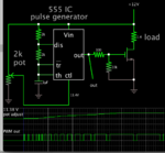 PWM to 1_4 ohm load 555 IC pulses Nmos 12VDC supply.png