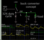 buck conv clk-driv 400kHz 40V supply 1A load at 12V.png