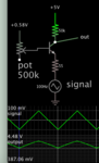 common base amp NPN signal 100mV supply 5VDC.png