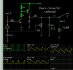 buck converter controlled by invert-gate bias NPN bias PNP 24 VDC to 5V 300mA.png