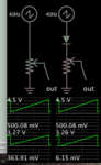 compare outputs from resistive divider one has diode drop.png