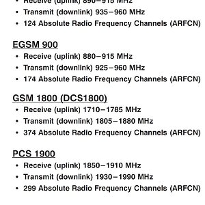 (Telecom) GSM Frequency Ranges (Uplink & Downlink)