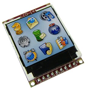 The µLCD-144(GFX) is a compact and cost effective  display module using the latest state of the art LCD (TFT) technology with an embedded GOLDELOX-GFX