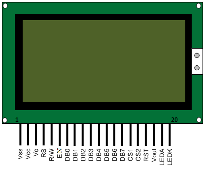 Graphical LCD pin diagram