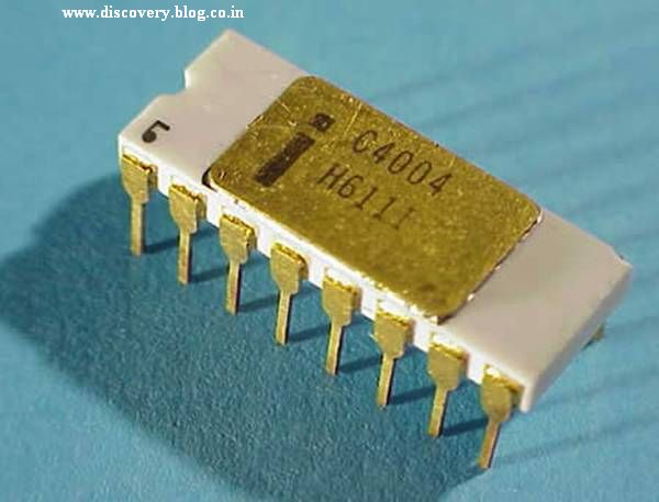 microprocessor IC 4004
microprocessor chip 4004-the first µP chip introduced in 1971.